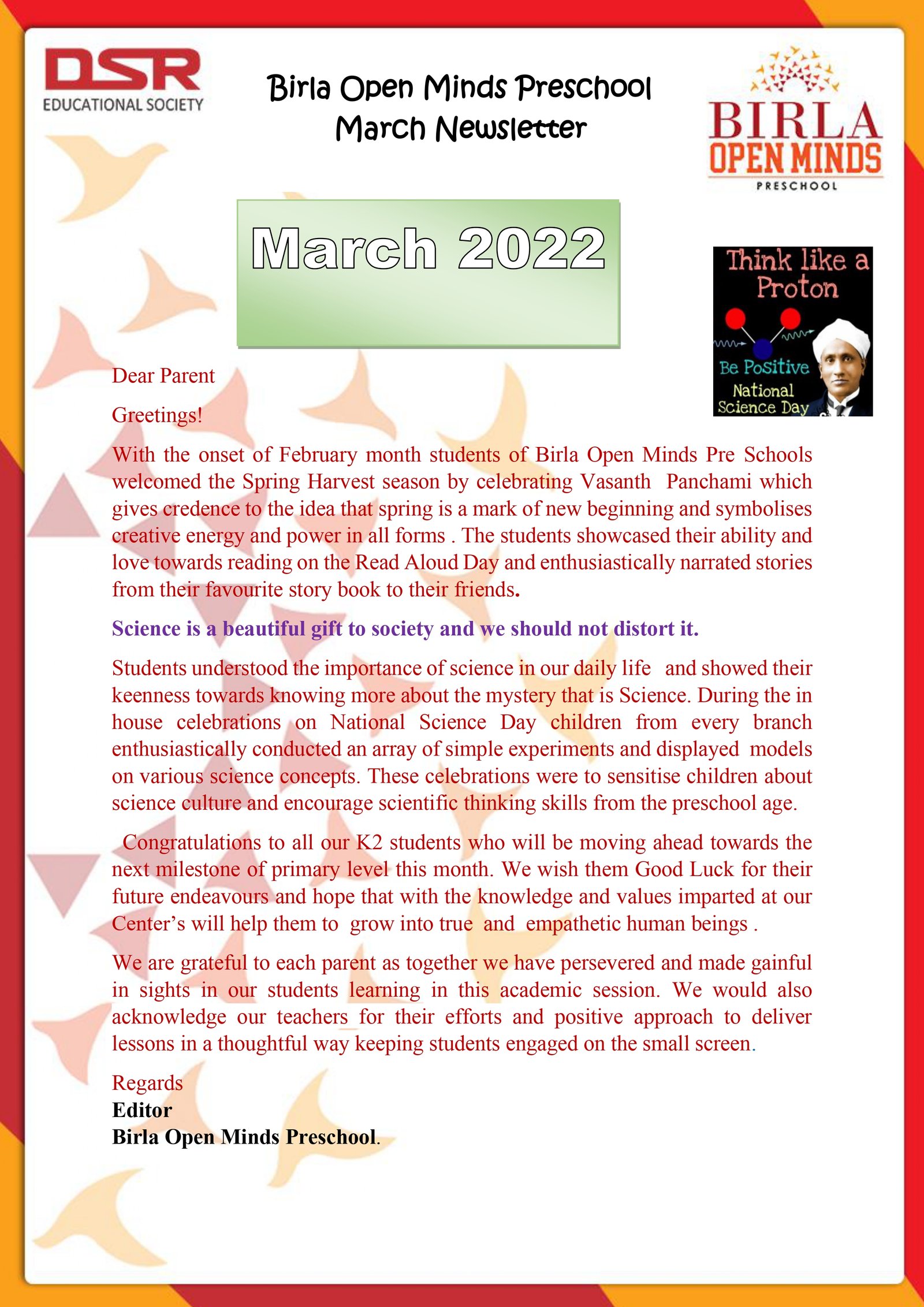 Newsletter March 2022