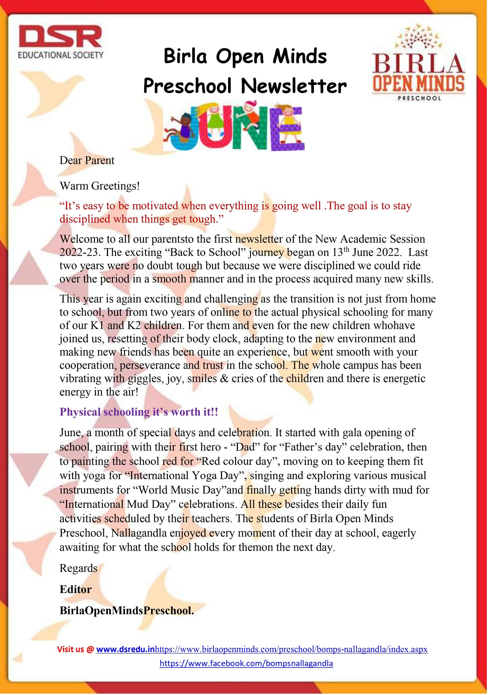 Newsletter June 2022